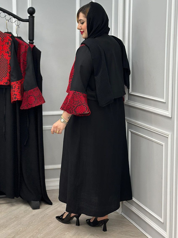 سه تیکه کت سارافونو کمربند یلدایی