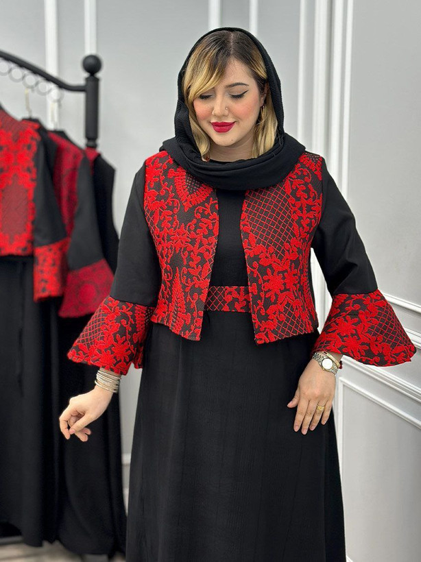 سه تیکه کت سارافونو کمربند یلدایی