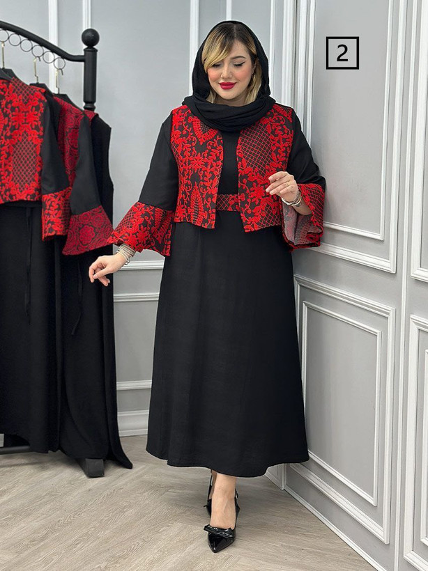 سه تیکه کت سارافونو کمربند یلدایی