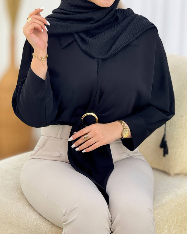 شومیز مجلسی مشکی رزا