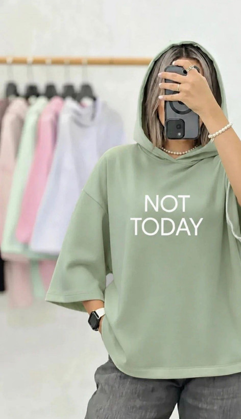 تیشرت کلاهدار not today