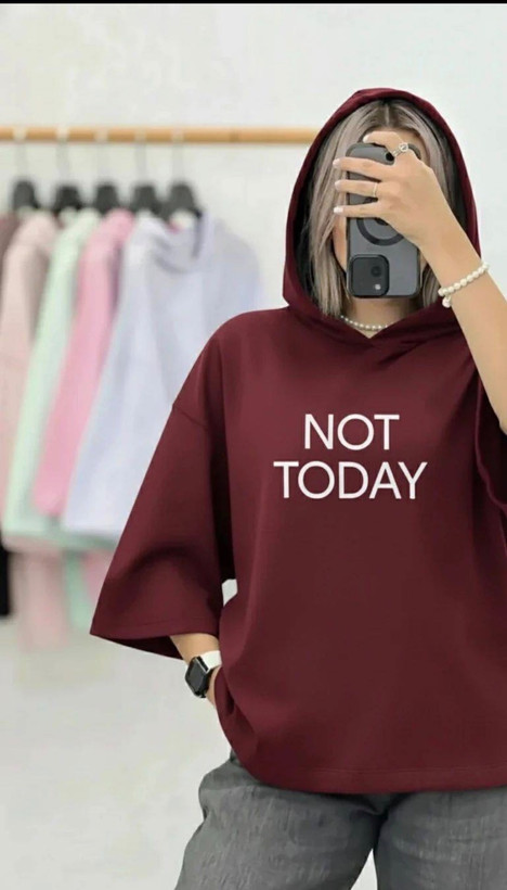 تیشرت کلاهدار not today